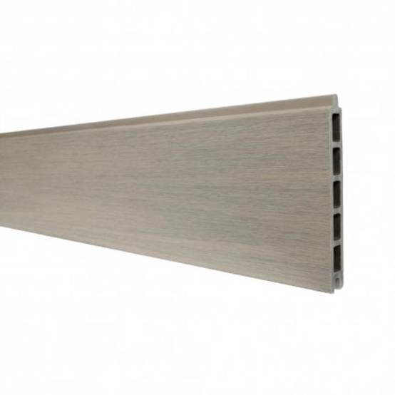 Kit Clôture Aluminium BAHIA & CRUZ Argent 7,38x1,8m - Bois Composite & Aluminium - Poteaux Gris - Brise Vue - Palissade - Image 4