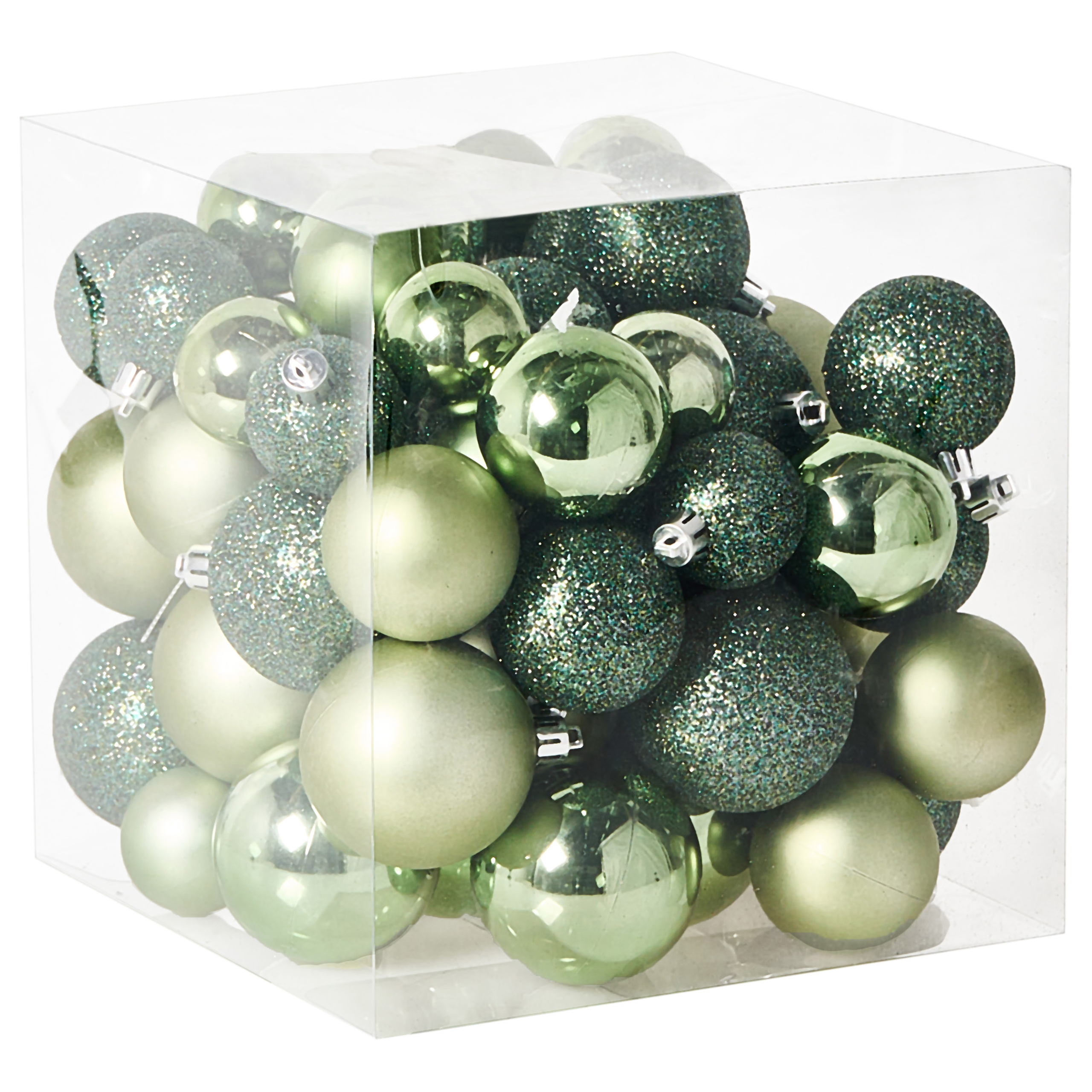 Beliani - Boules de Noël Matière synthétique Vert TYIN - 6x6x7- Beliani - Image 2