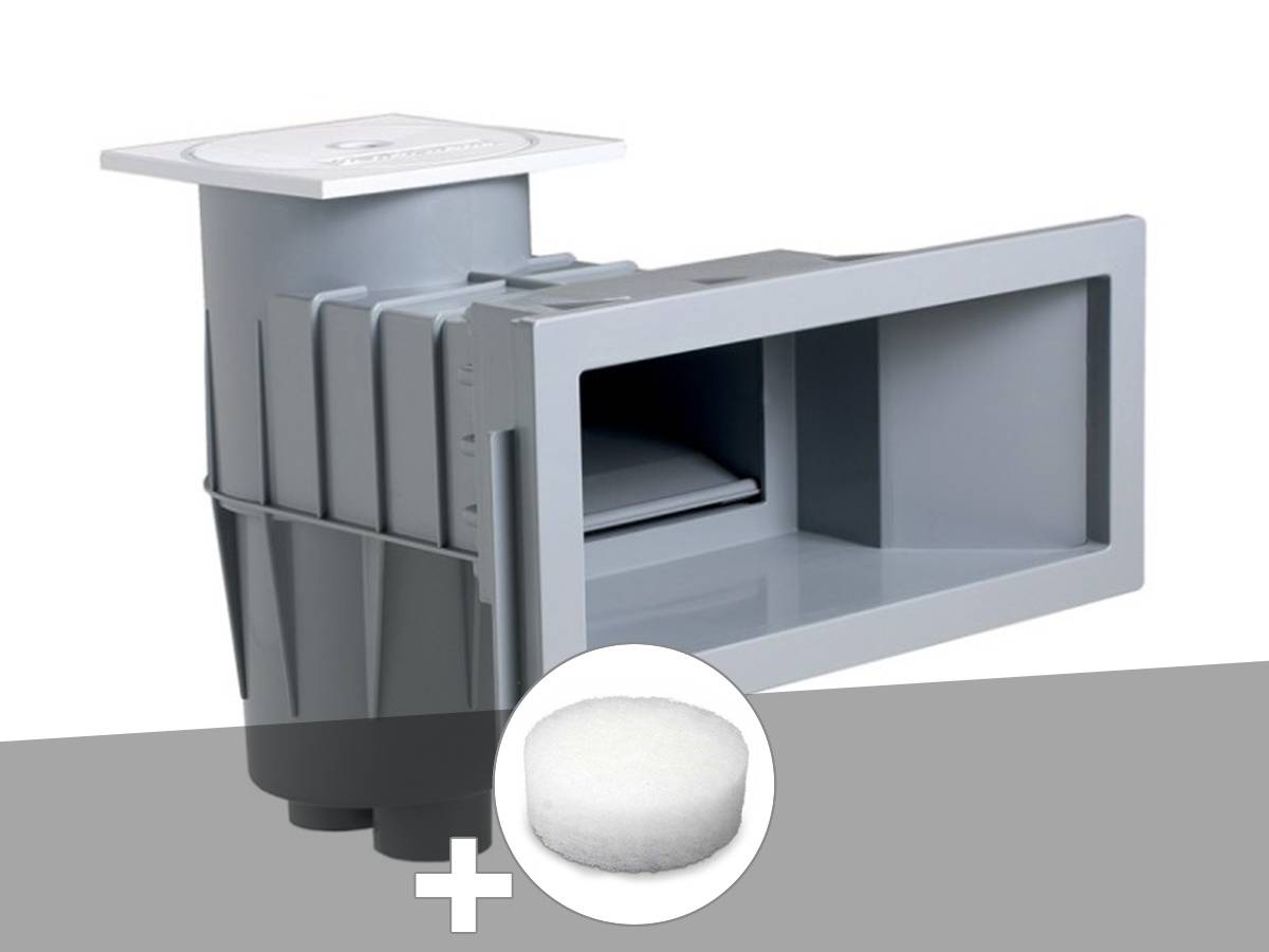 Hayward - Skimmer Hayward premium grande meurtrière Gris Clair (liner) + Filtre pour paniers de skimmer PureFlow