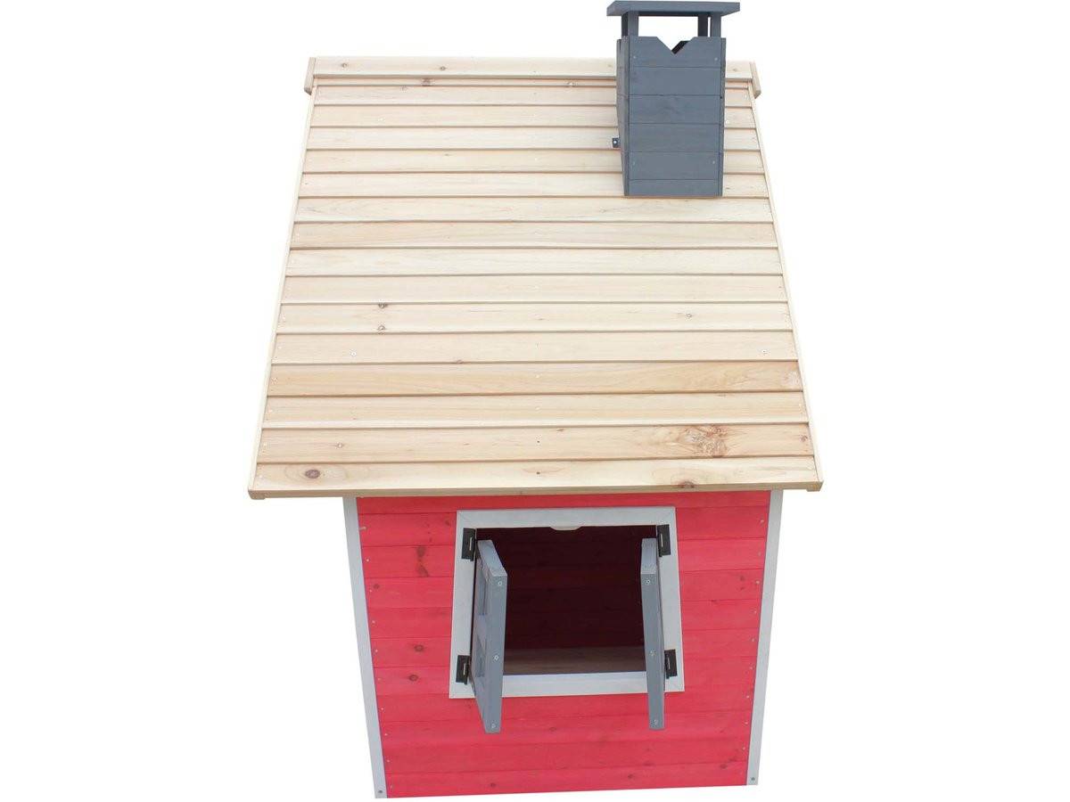 Habitat Et Jardin - Maisonnette "lilou" - 119.5 X 156 X 102 Cm - Rouge/gris -habitat Et Jardin - Imagen 4