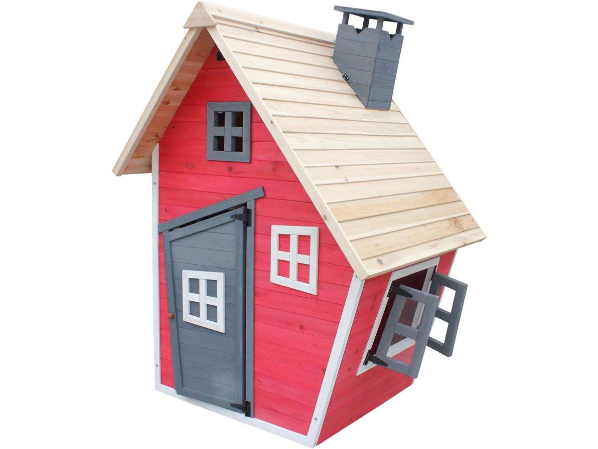 Habitat Et Jardin - Maisonnette "lilou" - 119.5 X 156 X 102 Cm - Rouge/gris -habitat Et Jardin - Imagen 1