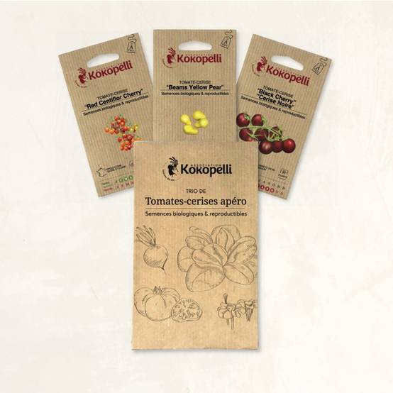 Tomates-cerise apéro - 3 sachets de graines bio à semer - Image 2