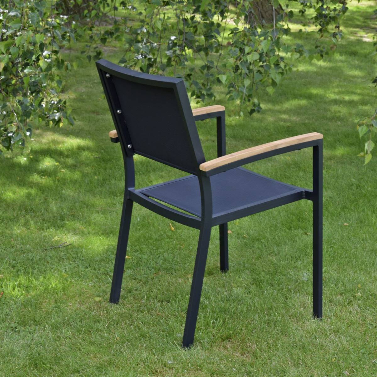 Fauteuil aluminium et textilène noir Casablanca - Gecko Jardin - Imagen 4