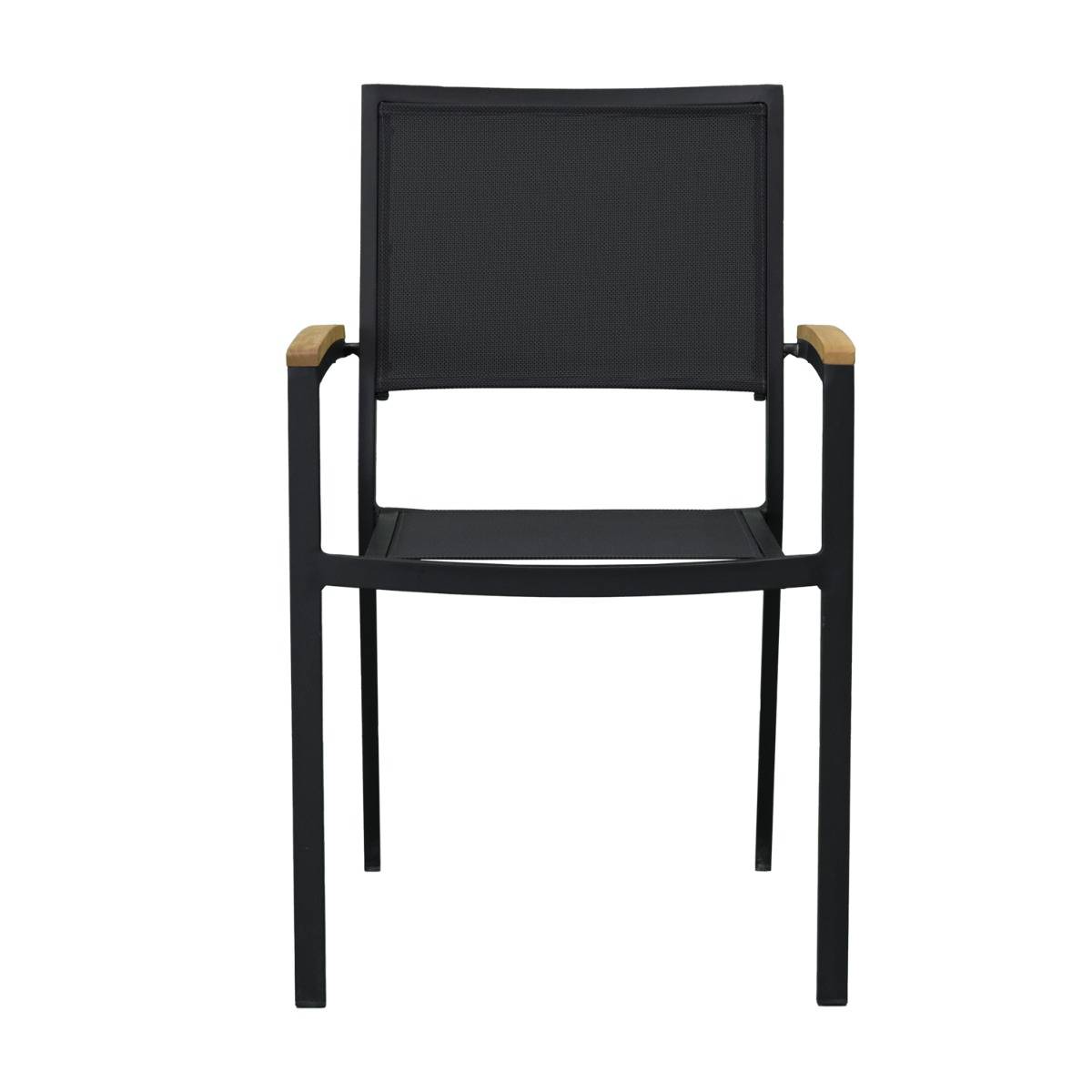 Fauteuil aluminium et textilène noir Casablanca - Gecko Jardin - Imagen 3