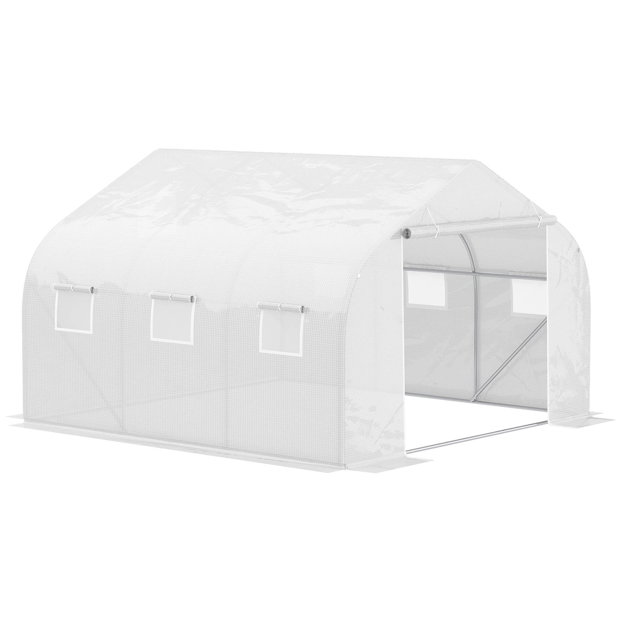 ComfortXL - Serre tunnel Plastique pour grandes plantations Protection optimale 445x299cm Blanc - ComfortXL Outdoor Living - Image 1