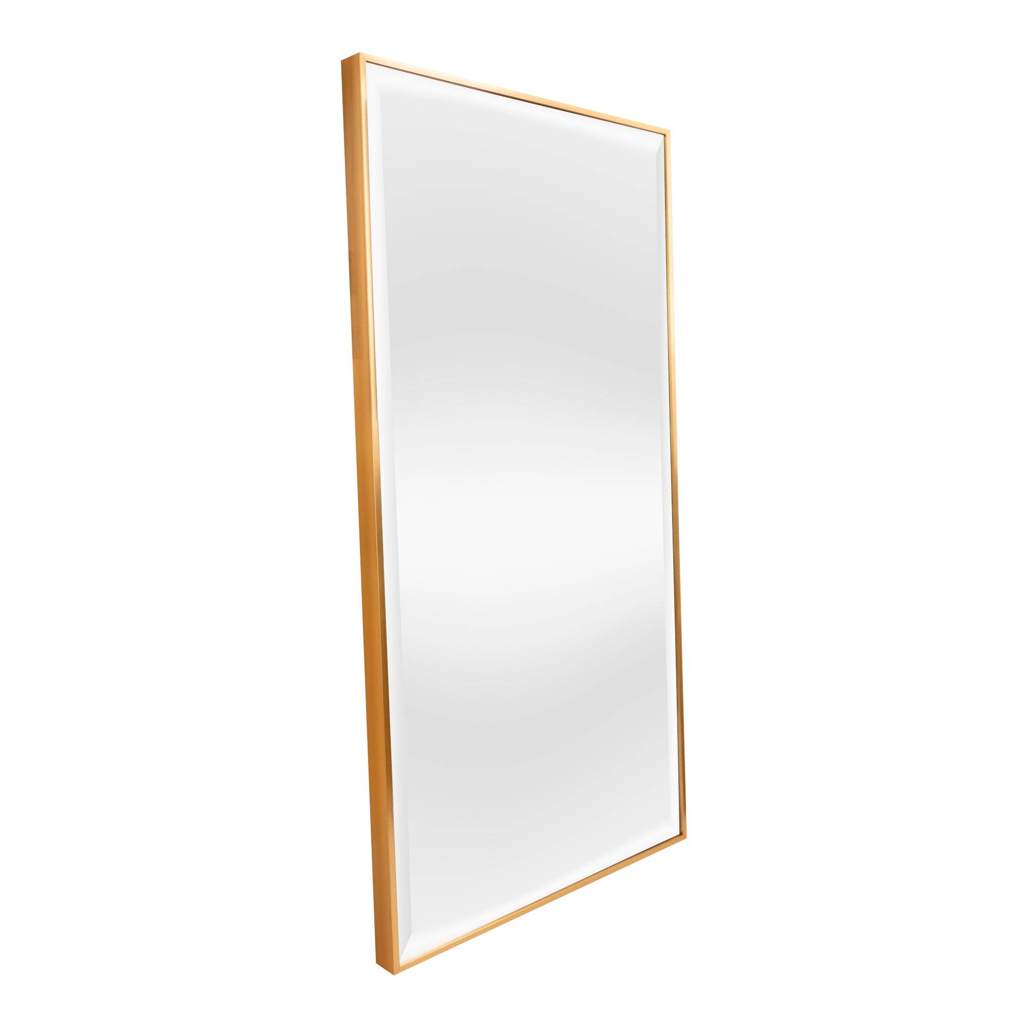 Helloshop26 - Miroir mural rectangulaire 102 x 52 cm doré - Imagen 1