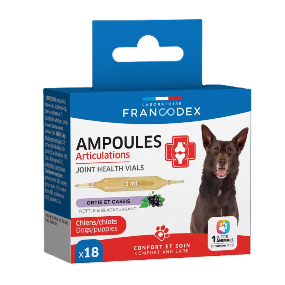 Francodex - Ampollas Articulaciones 18 x 1 ml Para Cachorros y Perros