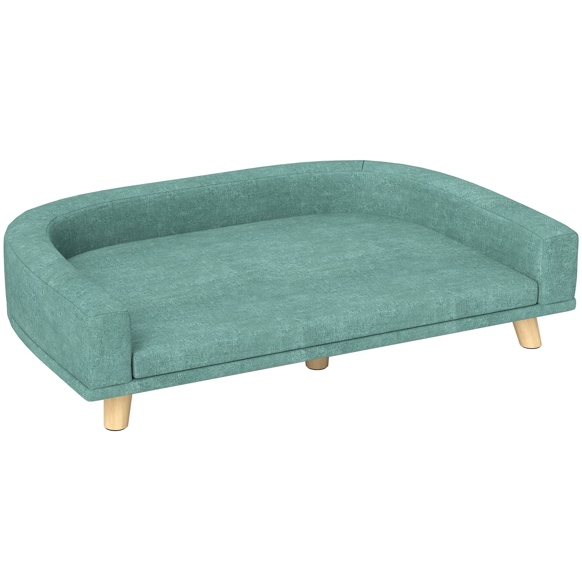 Canapé pour chien, polyester, vert, 98 x 67 x 25 cm - PANGIVO - Image 1