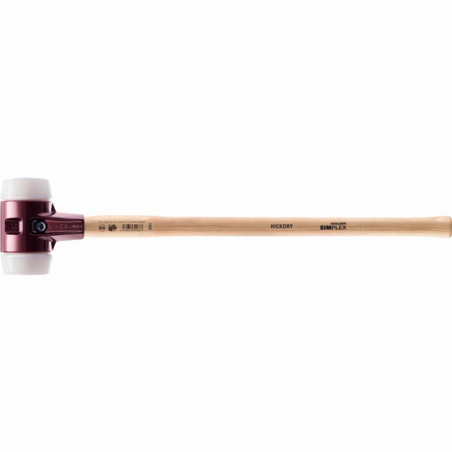 Marteau de frappeur HALDER SIMPLEX Superplastique avec boîtier en fonte malléable, manche en bois hickory de haute qualité - D=125 mm - 3007.125