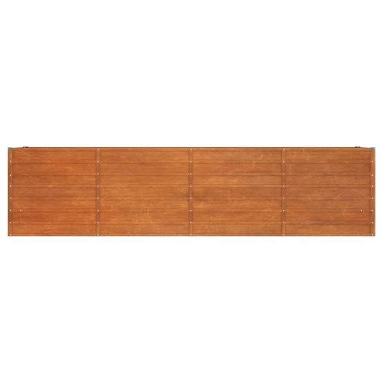 Jardinière - Lit surélevé de jardin - Pot de fleurs rouillé 320x40x77 cm acier corten Couleur évolue - Image 4