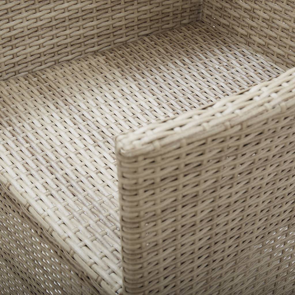 Vidaxl - Chaises inclinables lot de 2 et coussins Résine tressée Beige vidaXL 46046 - Imagen 5