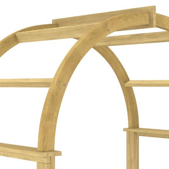 Arche Jardin Bois Pin Massif Imprégné Entrée Terrasse 141x97x243cm - ComfortXL Outdoor Living - Image 5
