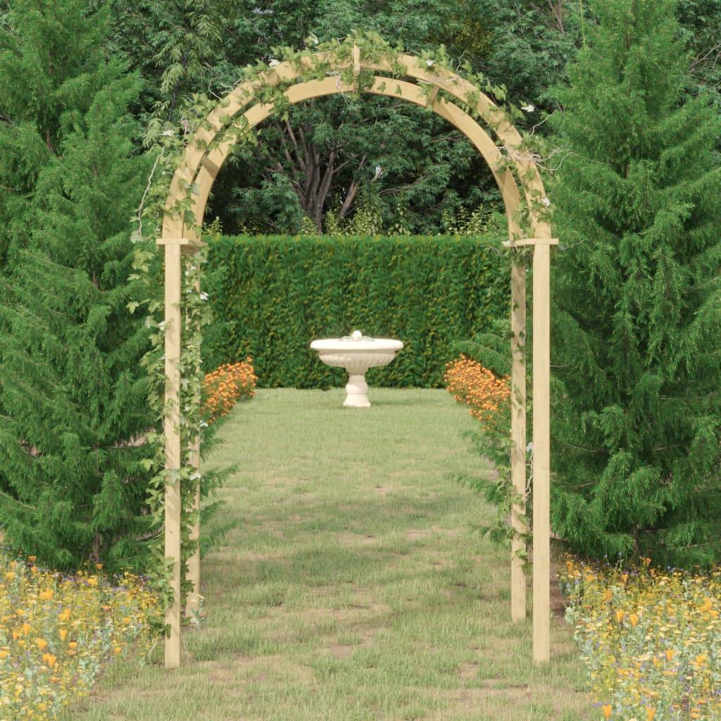 Arche Jardin Bois Pin Massif Imprégné Entrée Terrasse 141x97x243cm - ComfortXL Outdoor Living - Image 1