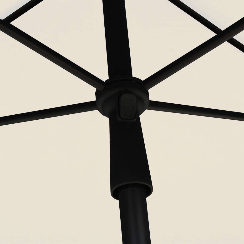 Helloshop26 - Parasol de jardin avec mât 210 x 140 cm sable - Imagen 5