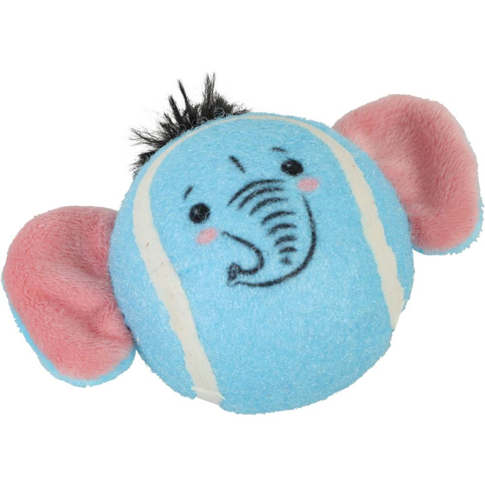 Zolux - Pelota de tenis ø 8 cm en forma de animales cabeza ELEFANTE para perro - Imagen 1