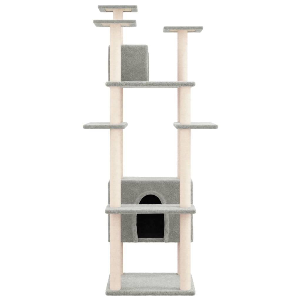 Vidaxl - Arbre à chat avec griffoirs en sisal Gris clair 162 cm vidaXL 171634 - Imagen 5