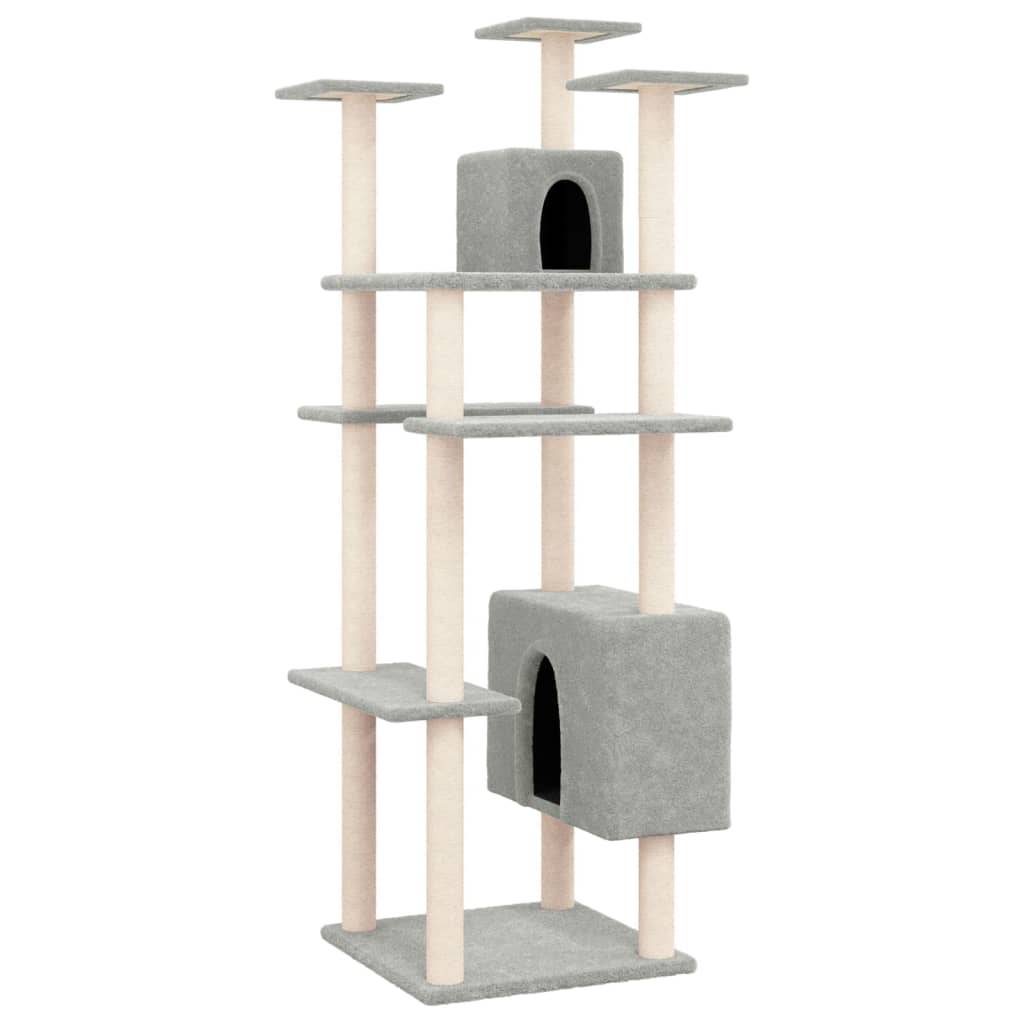 Vidaxl - Arbre à chat avec griffoirs en sisal Gris clair 162 cm vidaXL 171634 - Imagen 2