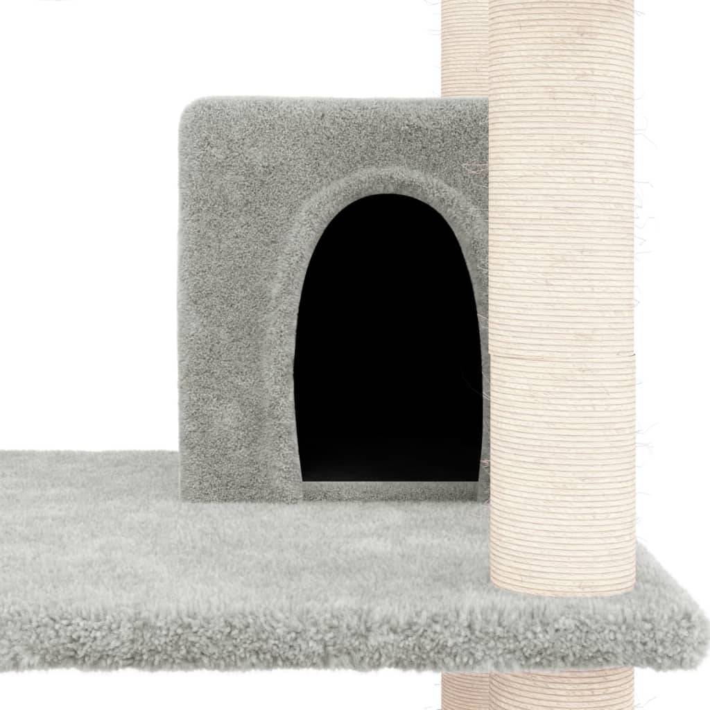 Vidaxl - Arbre à chat avec griffoirs en sisal Gris clair 162 cm vidaXL 171634 - Imagen 4