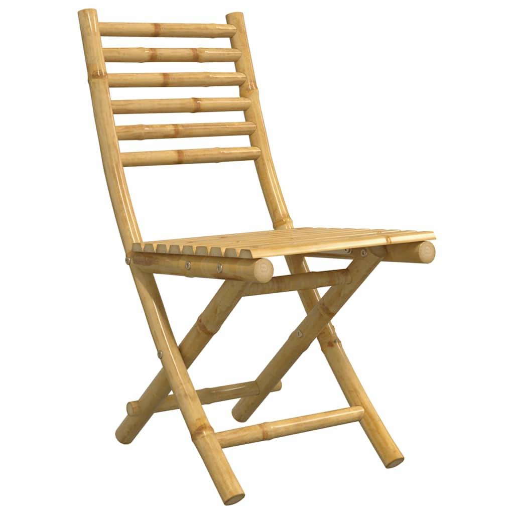 ComfortXL - Petit Salon de Jardin Bambou Pliable 2 Personnes Table Ronde et Chaises pour Balcon – ComfortXL Outdoor Living - Image 7
