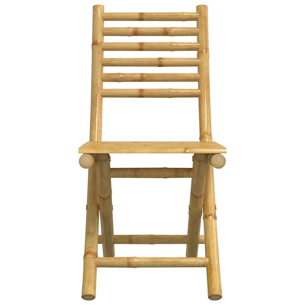 ComfortXL - Petit Salon de Jardin Bambou Pliable 2 Personnes Table Ronde et Chaises pour Balcon – ComfortXL Outdoor Living - Image 8