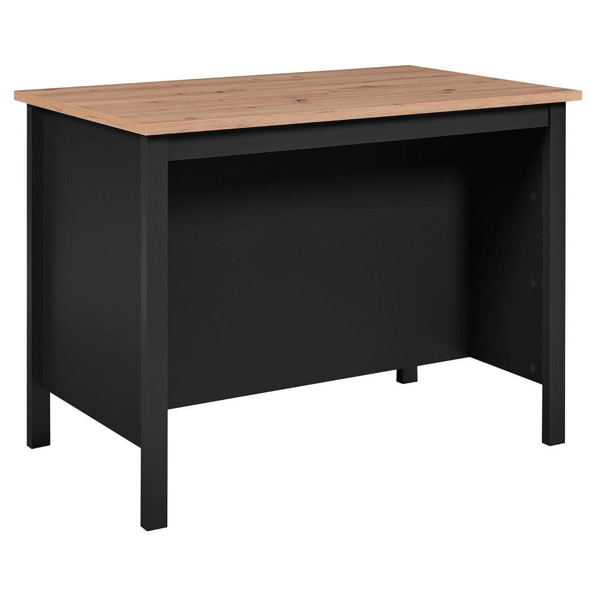 Ilot de Cuisine Noir et Plateau Effet Bois - KENNY - Image 6