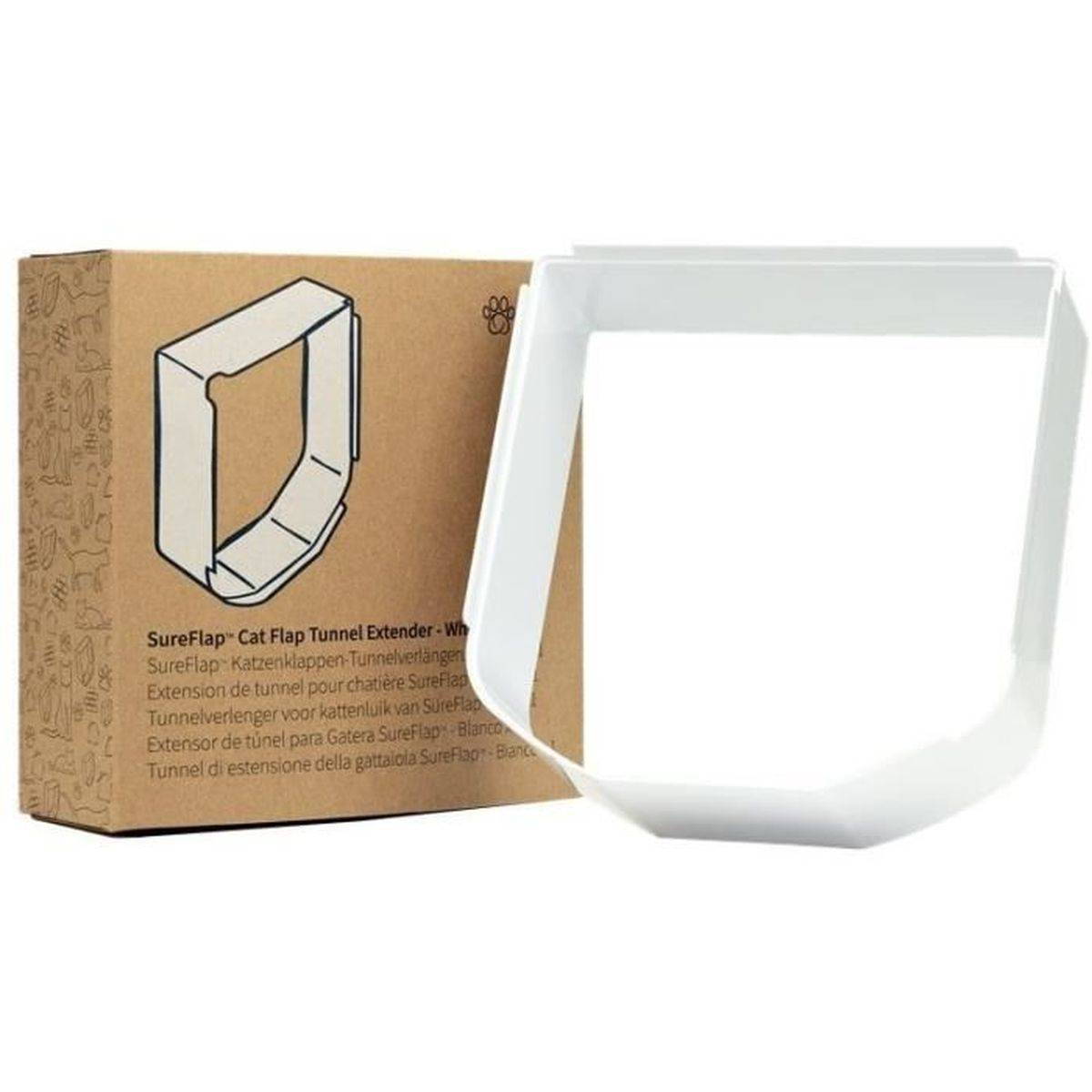SUREFLAP - Prolongateur de tunnel SureFlap 50 mm pour chatière à puce électronique ou DualScan - Blanc - Image 1