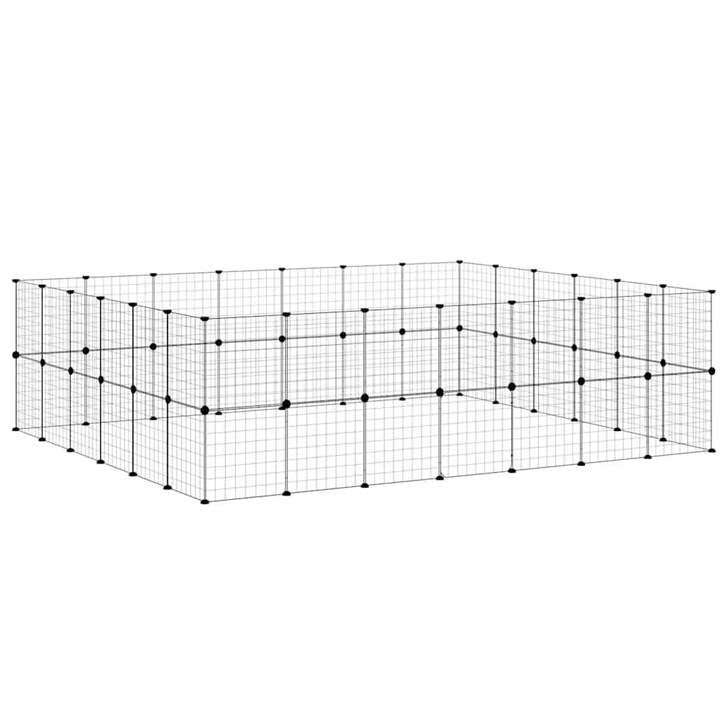 Vidaxl - Cage animaux de compagnie à 52 panneaux et porte Noir 35x35 cm vidaXL 3114041 - Imagen 4