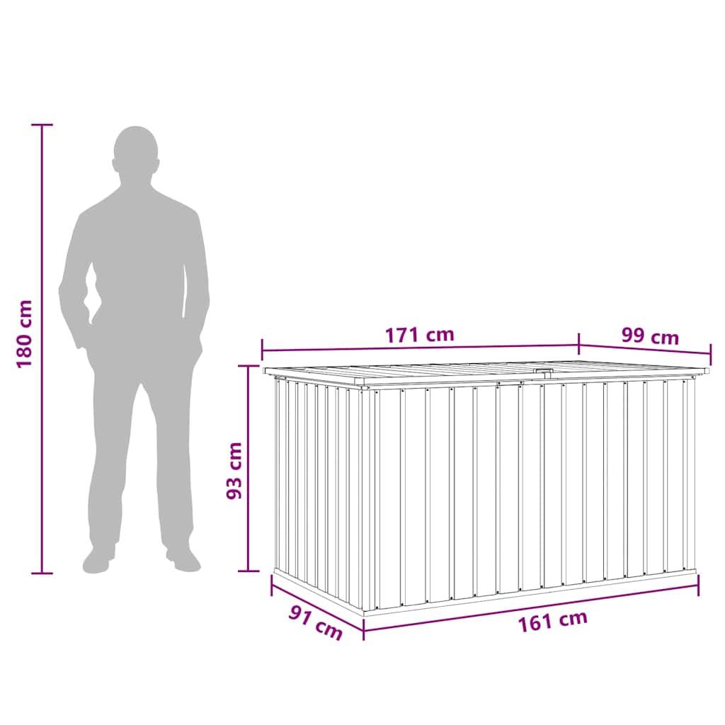 Vidaxl - Boîte de rangement de jardin Gris 171x99x93 cm vidaXL 46270 - Image 8