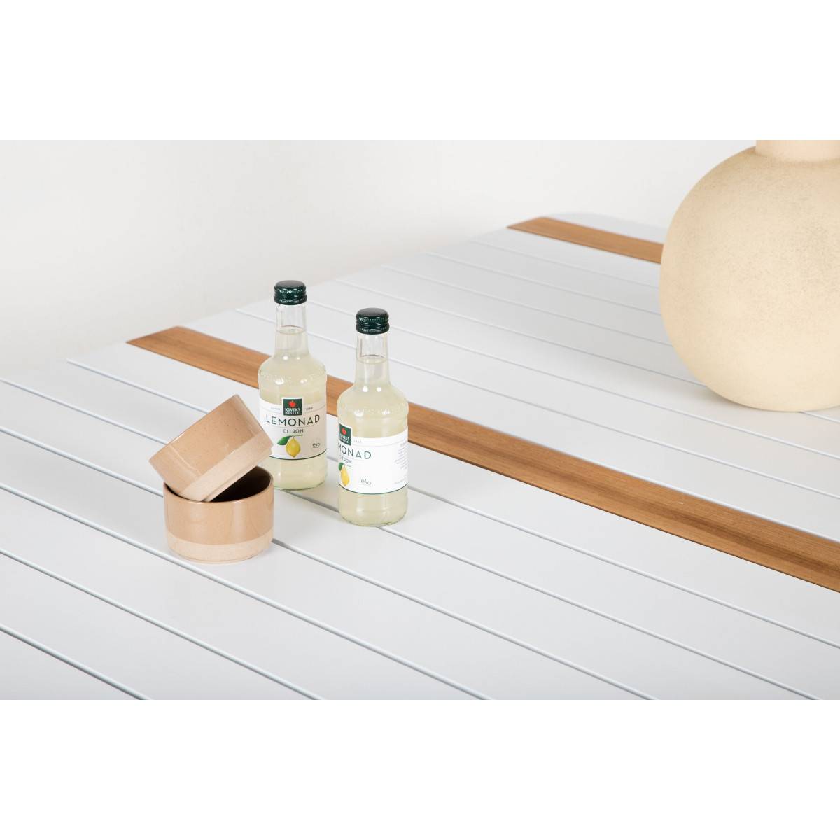 Table de Jardin en Teck "Togo" 150cm Blanc - Image 9