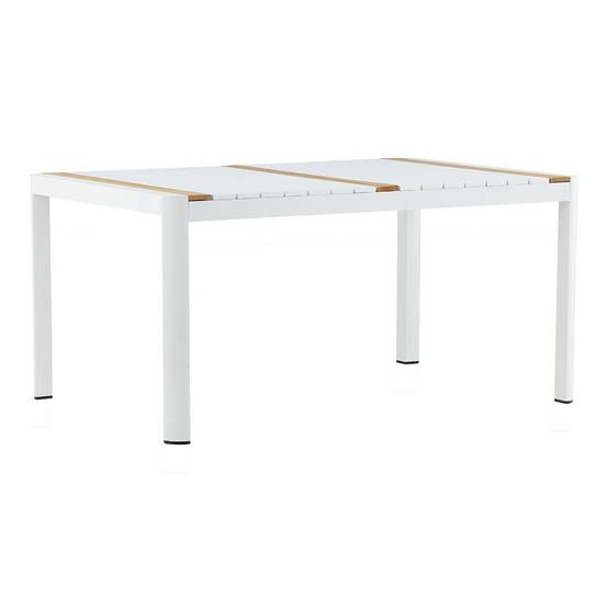 Table de Jardin en Teck "Togo" 150cm Blanc - Image 1