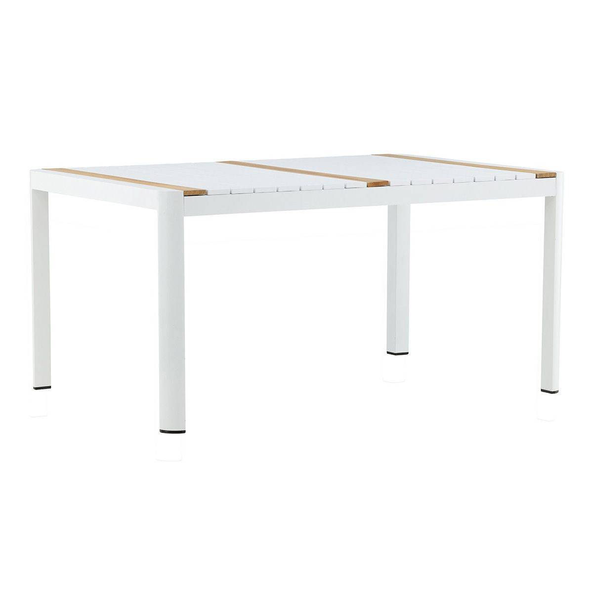 Table de Jardin en Teck "Togo" 150cm Blanc - Image 1