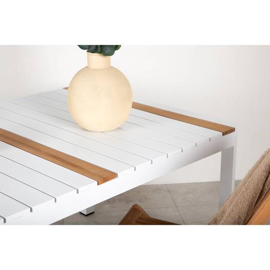 Table de Jardin en Teck "Togo" 150cm Blanc - Image 8