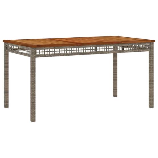 Salon de Jardin 4 Personnes Résine Tressée et Bois d'Acacia Table 140cm – ComfortXL Outdoor Living - Image 4