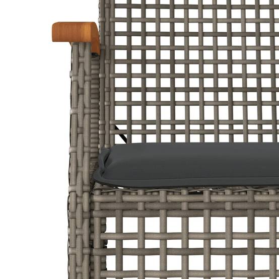Salon de Jardin 4 Personnes Résine Tressée et Bois d'Acacia Table 140cm – ComfortXL Outdoor Living - Image 3