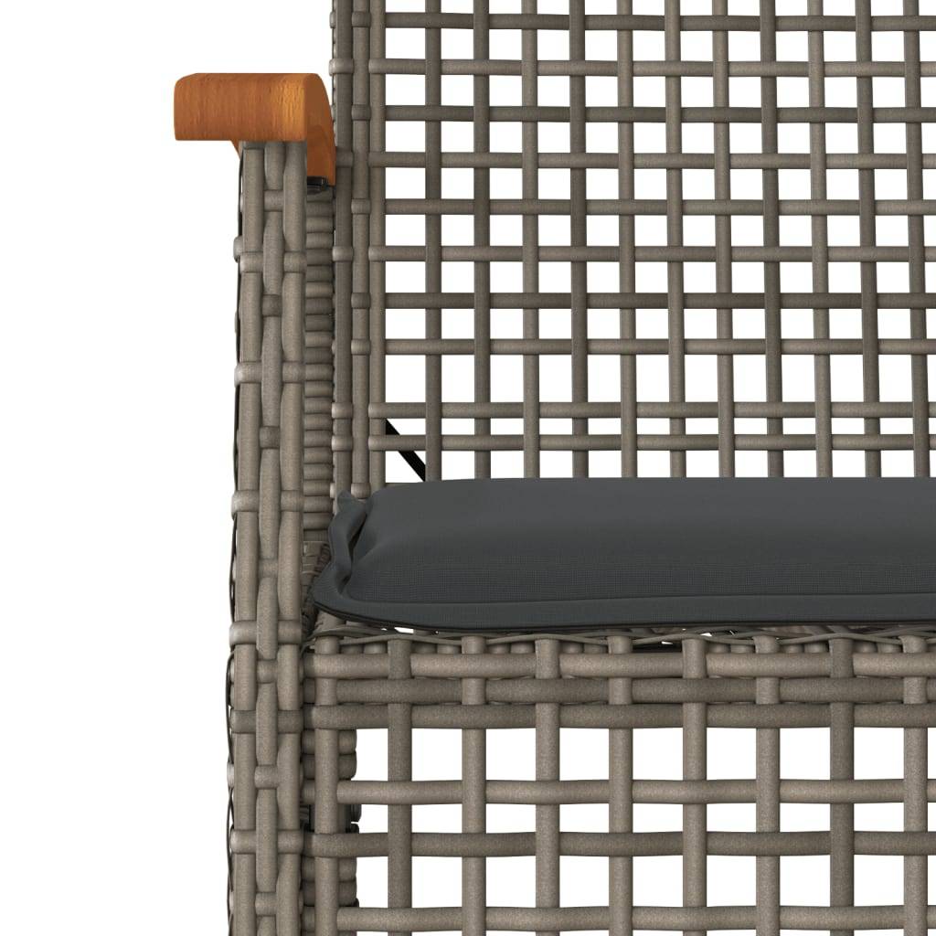 Salon de Jardin 4 Personnes Résine Tressée et Bois d'Acacia Table 140cm – ComfortXL Outdoor Living - Image 3