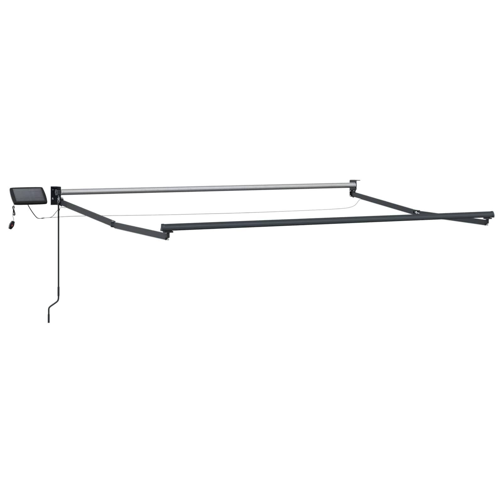 ComfortXL - Store banne manuel aluminium polyester pour terrasse éclairage LED gris clair - ComfortXL Outdoor Living - Image 4