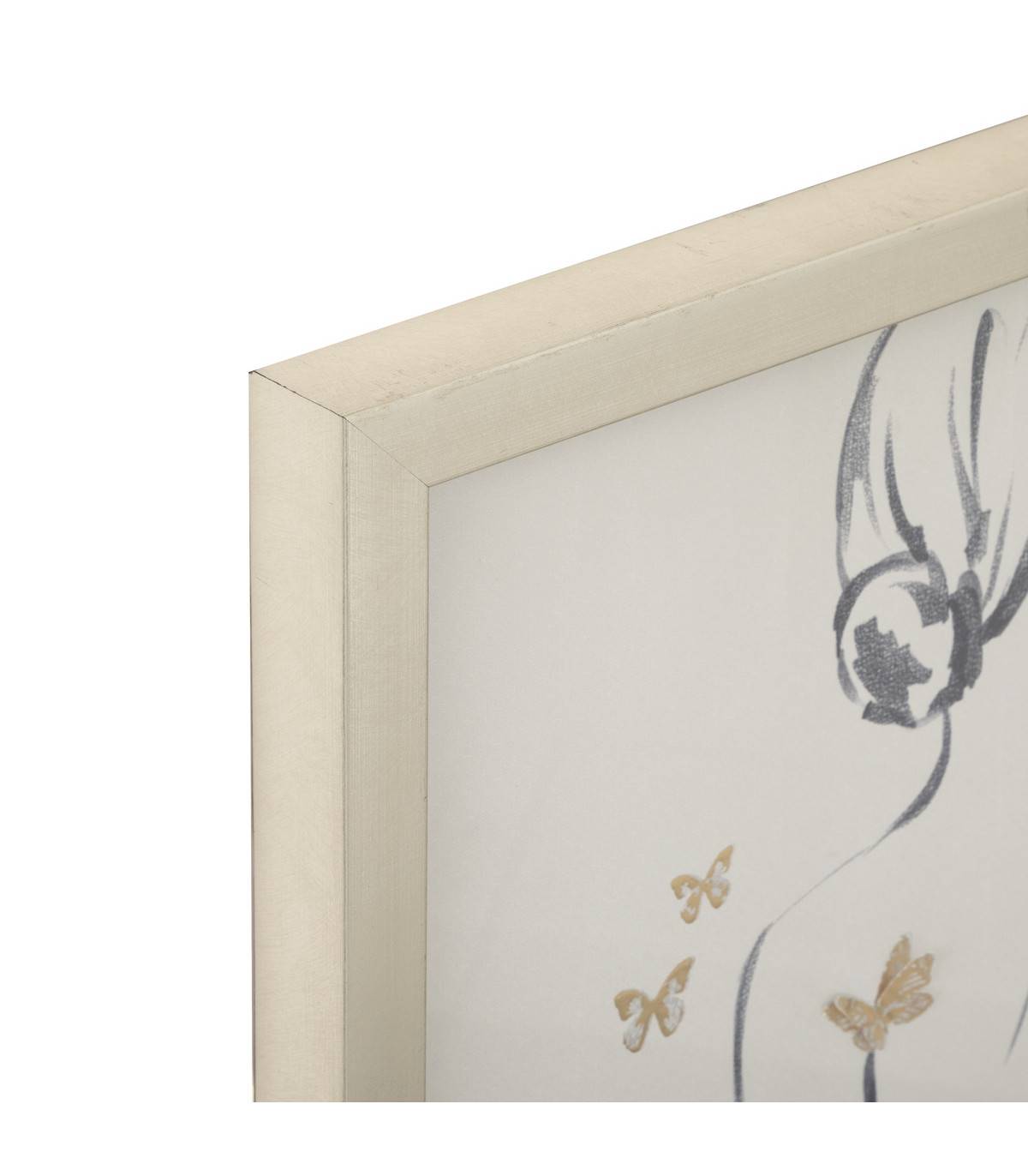 Cadre décoratif sous verre Silhouette & Papillons en relief 40 x 60 cm - Imagen 2