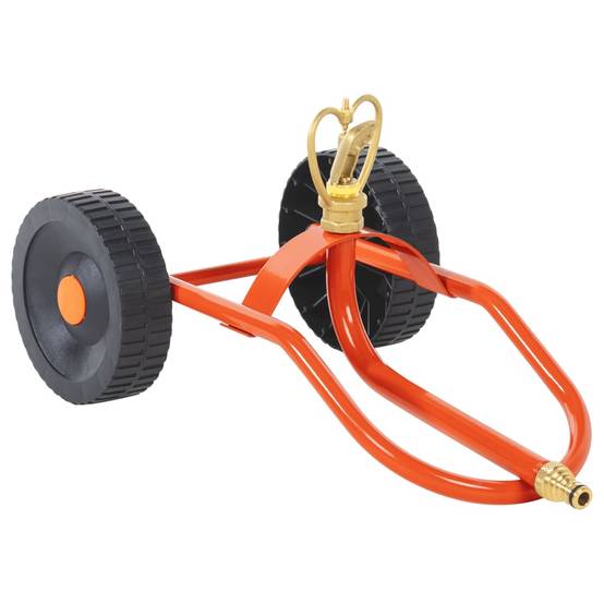 Traîneau d'arrosage sur roues acier rouge 50 x 27 x 23 cm - PANGIVO - Image 1