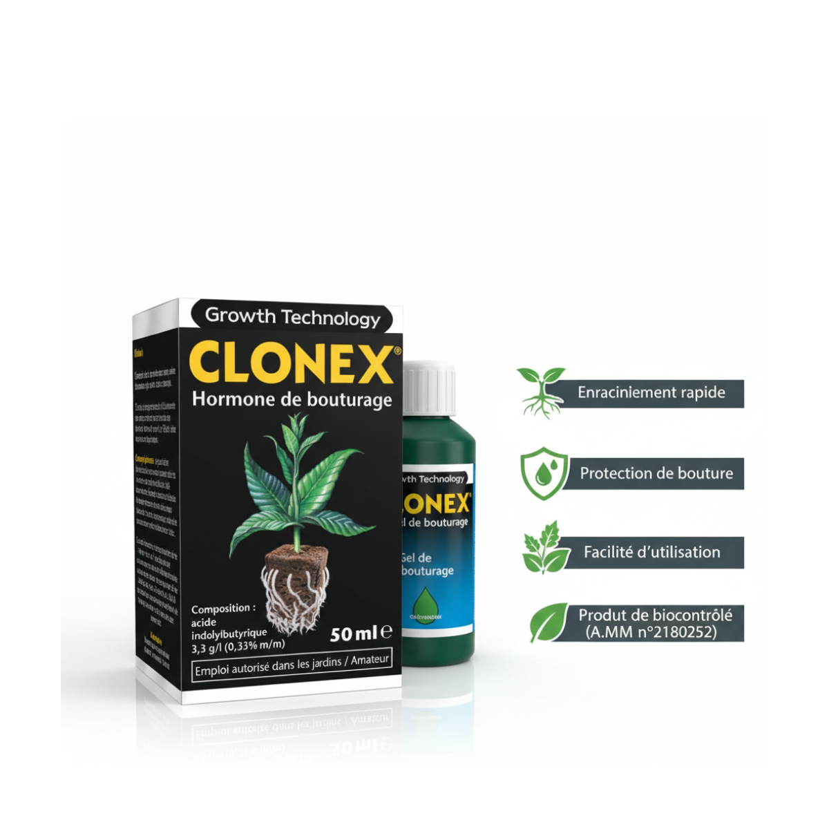 Sans Marque - CLONEX 50ml - Gel de bouturage - Growth Technology - Image 2