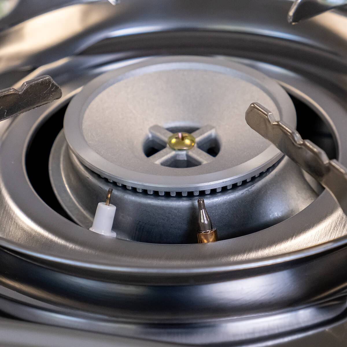 Réchaud à gaz 2 feux 4400W Thermocouple intégré + 4 cartouches de gaz 250gr ALPEN Camping - Imagen 6