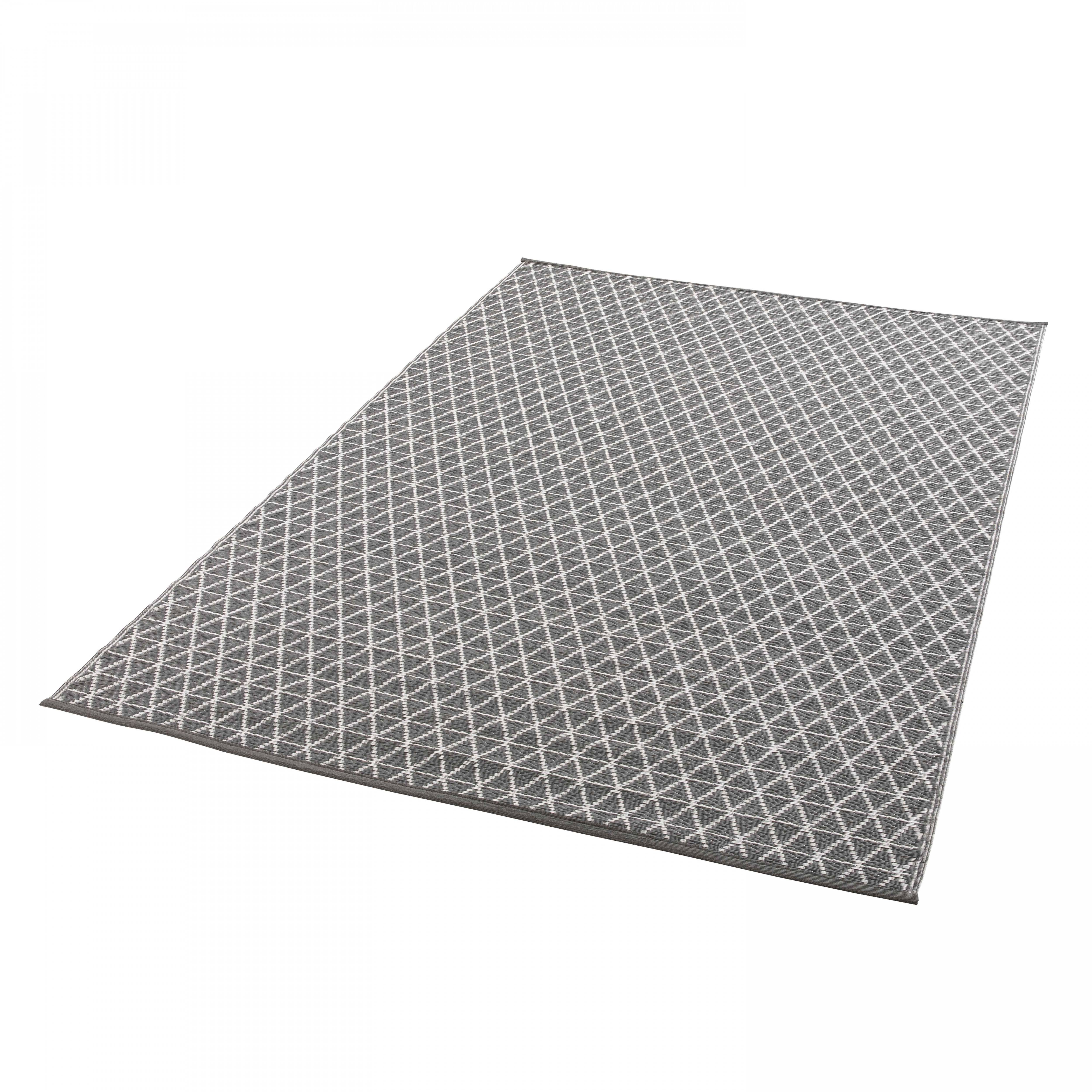 Oviala - Tapis d'extérieur polypropylène gris 230 x 160 cm Solys - Oviala - Imagen 3