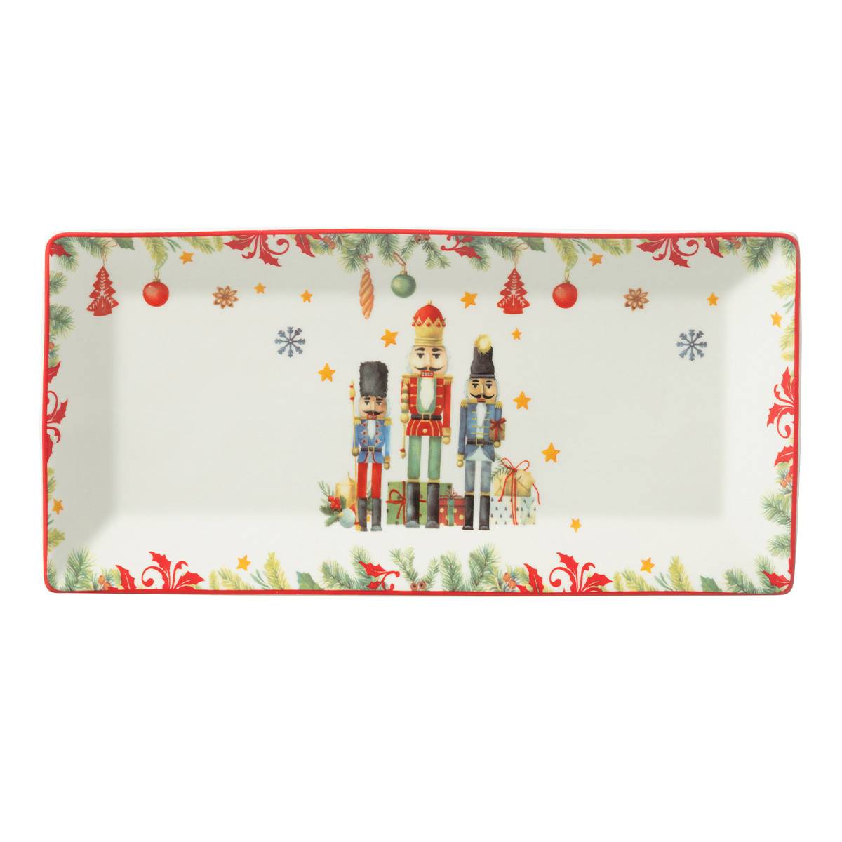 Assiette de Présentation de Noël "Casse-Noisette" 33cm Blanc - Image 1
