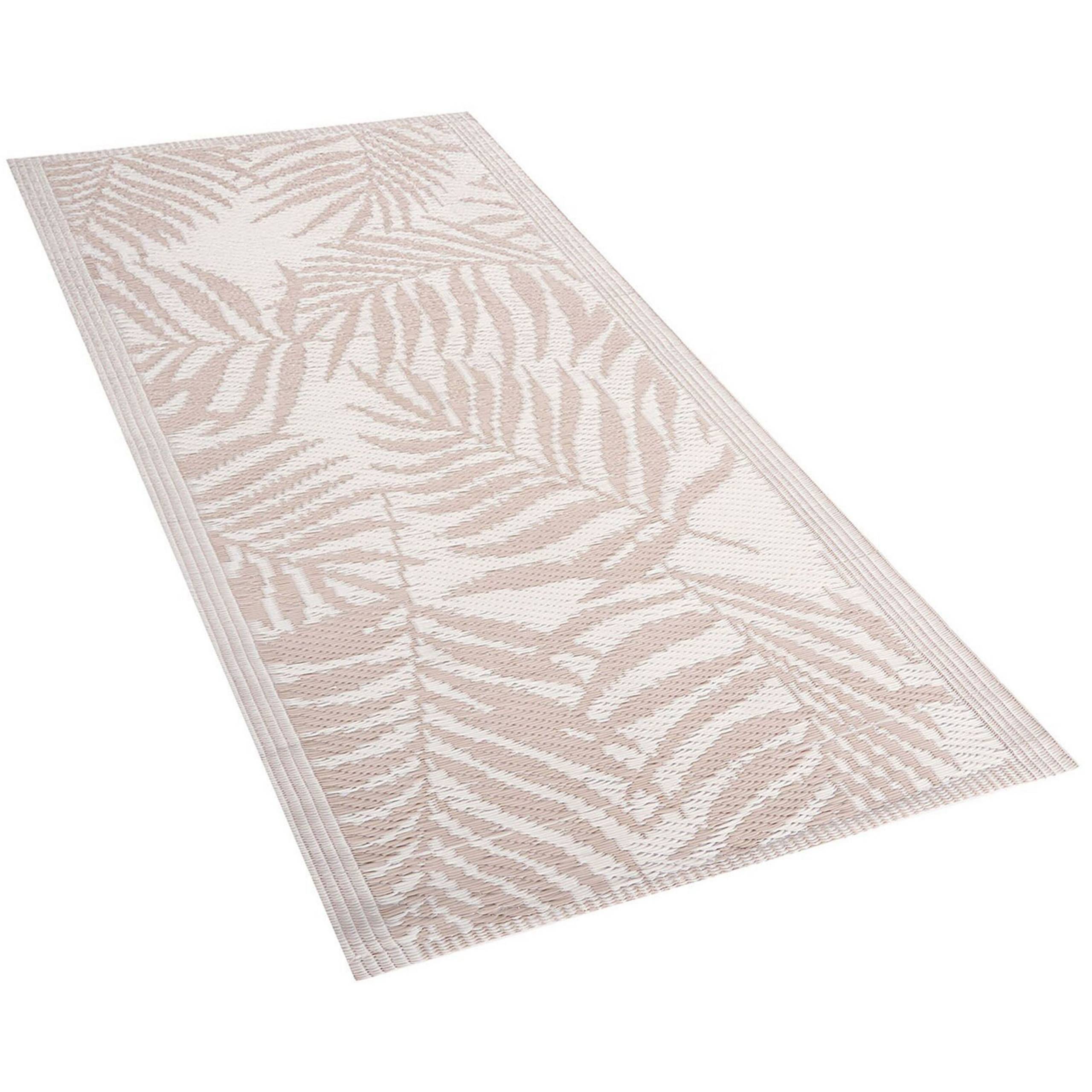 Beliani - Tapis d'Extérieur Jaune et Blanc en Polypropylène Motif à Rayure pour Terrasse au Style Moderne 90 x 180 cm Beliani - Imagen 4
