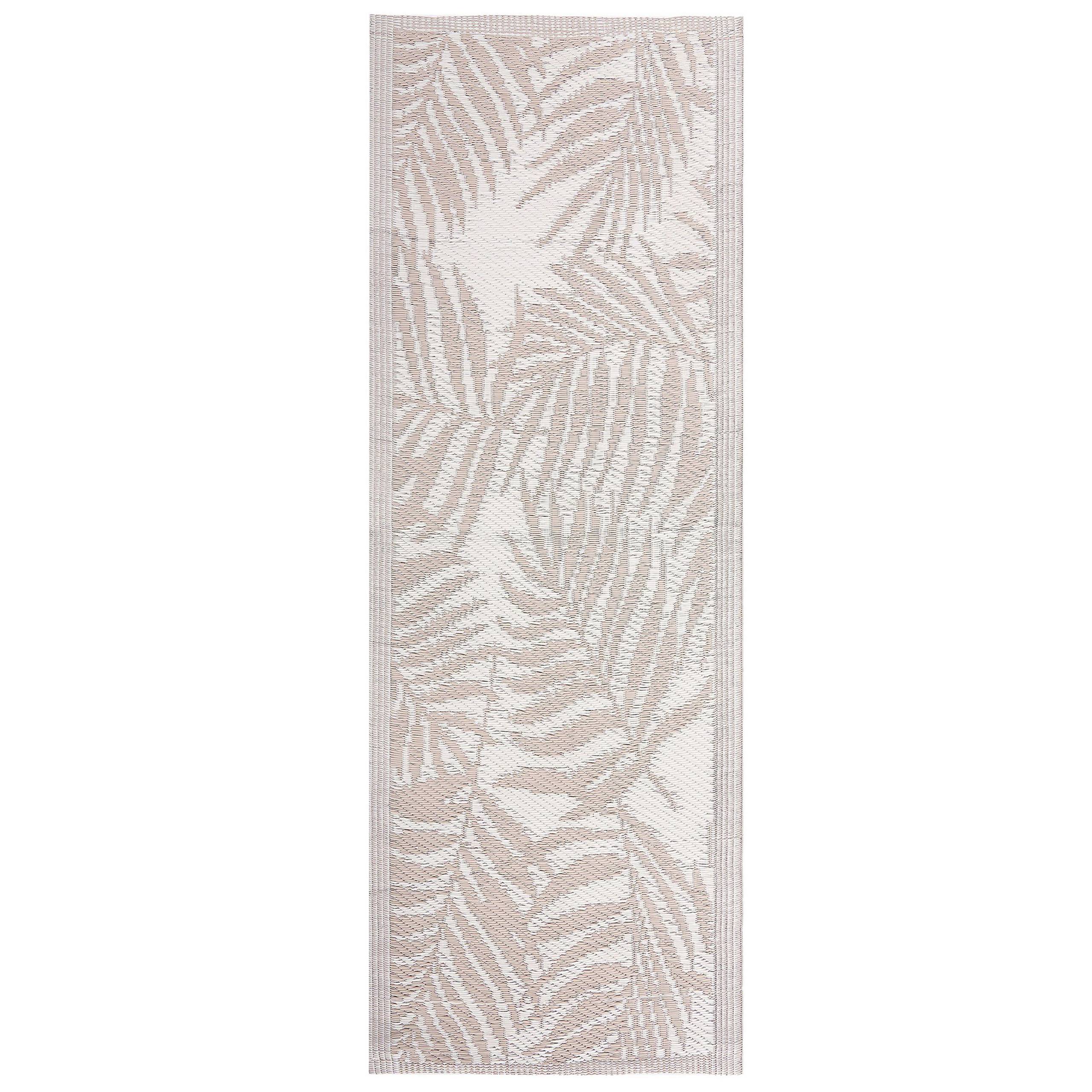 Beliani - Tapis d'Extérieur Jaune et Blanc en Polypropylène Motif à Rayure pour Terrasse au Style Moderne 90 x 180 cm Beliani - Imagen 1