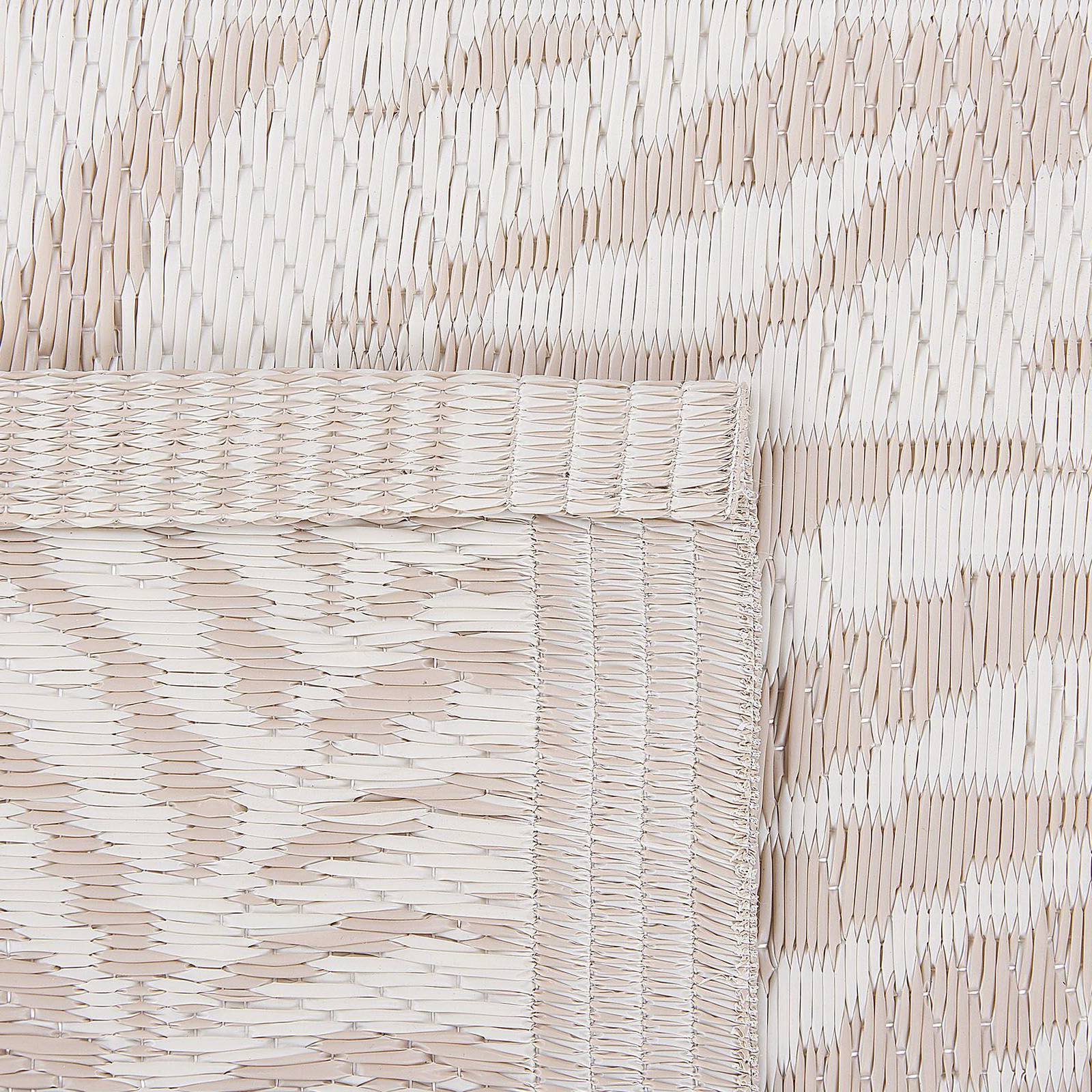 Beliani - Tapis d'Extérieur Jaune et Blanc en Polypropylène Motif à Rayure pour Terrasse au Style Moderne 90 x 180 cm Beliani - Imagen 5