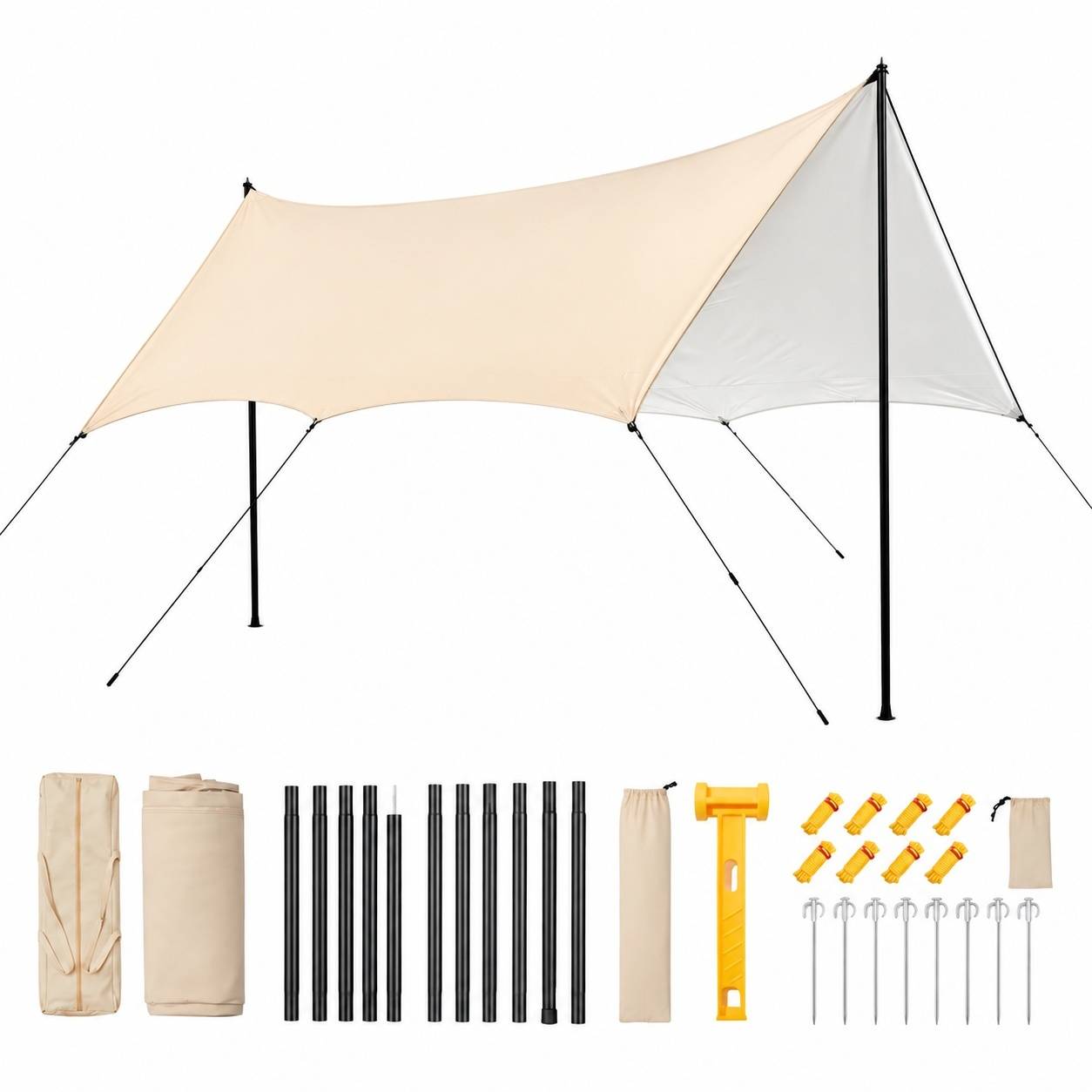 Bâche Camping Imperméable Anti UV Oxford Abri 8 à 12 Personnes - Image 1
