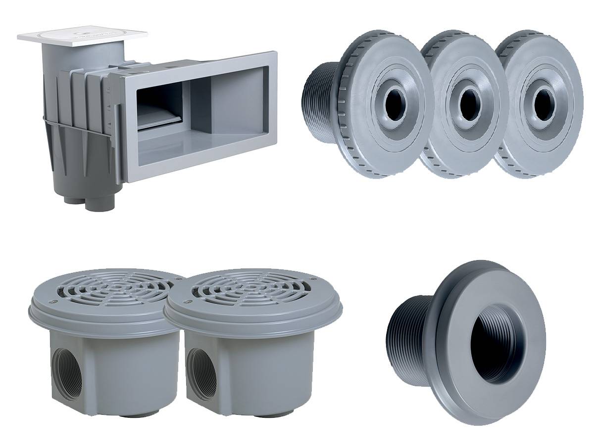 Hayward - Kit pièces à sceller Gris Clair pour piscine 8 x 4 m - Hayward