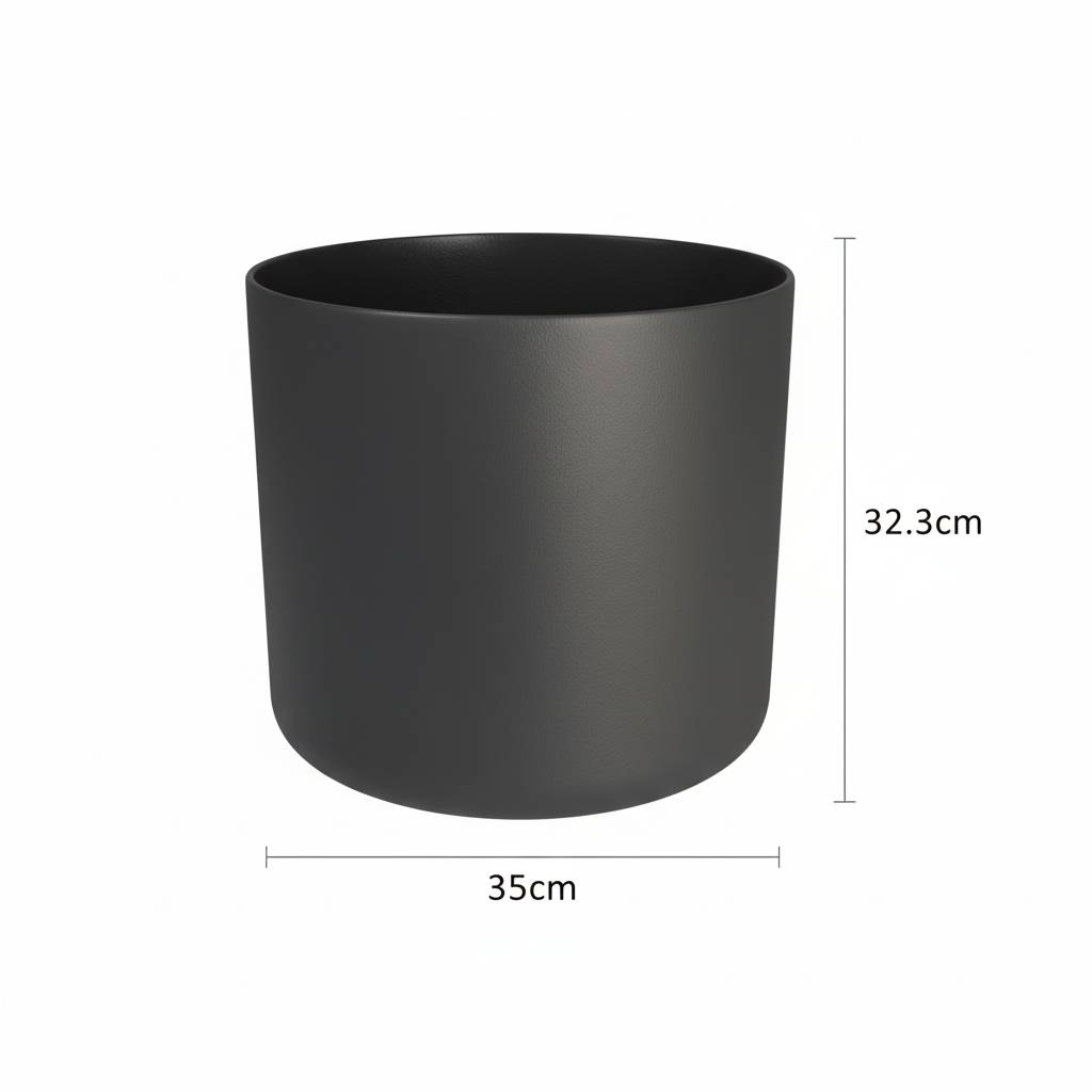 Pot de fleurs elho b.for soft anthracite - D.35cm - Image 3