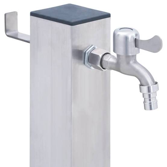 PANGIVO - Colonne à eau de jardin acier inoxydable argenté 23.5 x 7 x 60 cm, poids:1.85kg - PANGIVO - Image 5