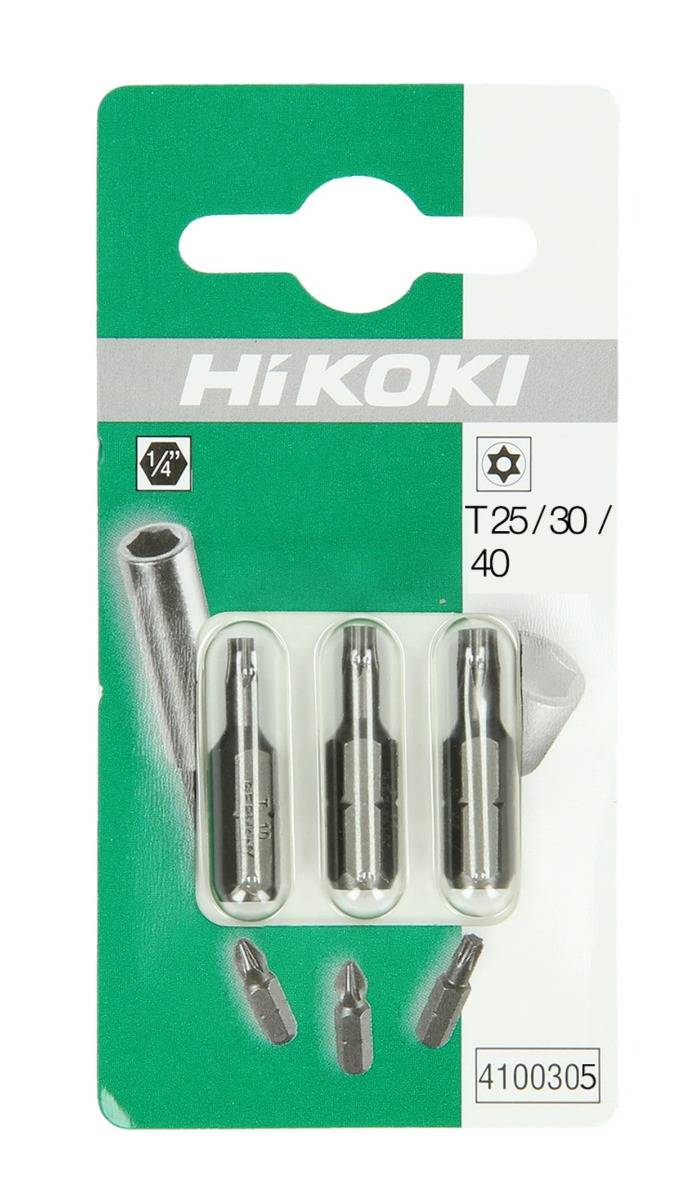 Embouts PH - PZ - Torx proline 1/4' TX25/30/40 - 25mm - HIKOKI - 4100305